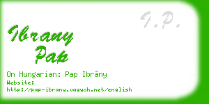 ibrany pap business card